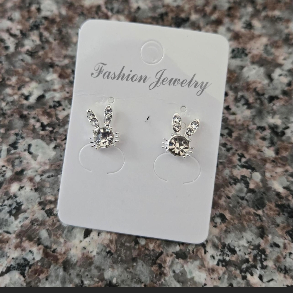 Silver Bunny Earrings